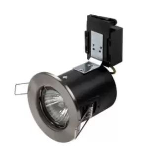 Image of Robus Compact 50W GU10 Fire Rated Downlight 72mm IP20 Brushed Chrome - RFP201-13