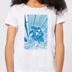 Image of Venom Comic Panel Womens T-Shirt - White - XXL