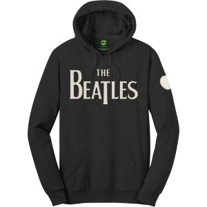Image of The Beatles - Logo & Apple Mens Large Pullover Hoodie - Black