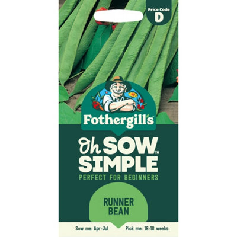Image of Mr Fothergills Oh Sow Simple Runner Bean Vegetable Seeds