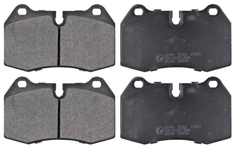 Image of A.B.S. 36958 Brake pad set prepared for wear warning indicator Brake Pad Set,disc brake (402)