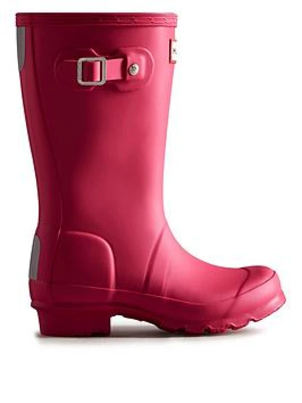 Image of Hunter Girls Original Waterproof Wellies Wellington Boots UK Size 1 (EU 33) pink HUN065-Pink-1