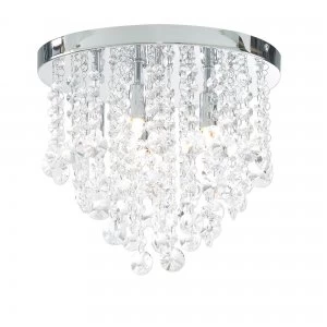 Image of Litecraft Diego 6Lt Chrome Ceiling Light