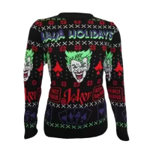 image of The Joker Unisex Adult Haha Holiday Knitted Christmas Jumper (XXL) (Multicoloured)