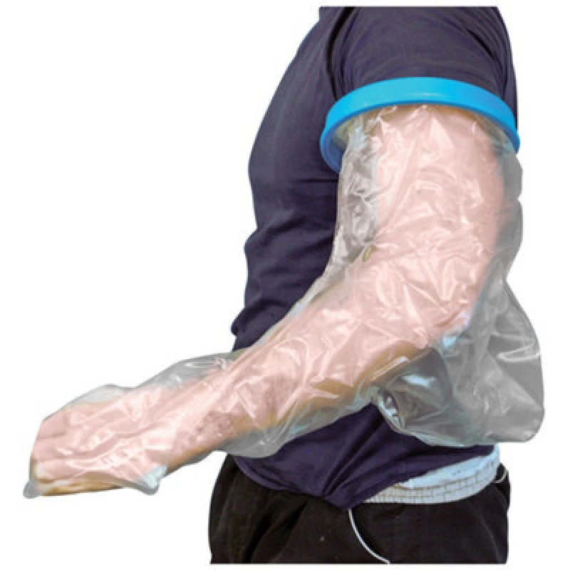 Image of Loops Waterproof Cast and Bandage Protector - Adult Long Arm - Bathroom Washing Aid Multi