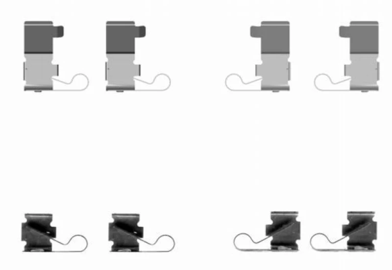 Image of HELLA Brake pad fitting kit HELLA 8DZ 355 204-141