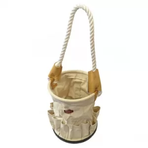 image of Faithfull FAITBBUCKET Canvas Tool Bucket with Rope Handle