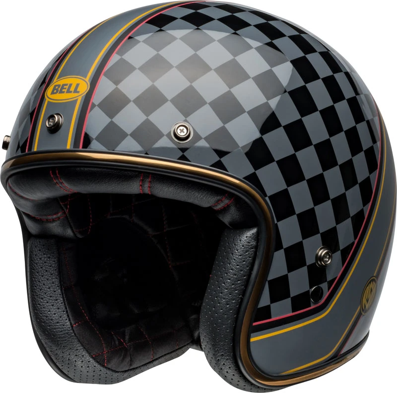 Image of Bell Custom 500 RSD Wreakers Gloss Black Gold Jet Helmet Size L