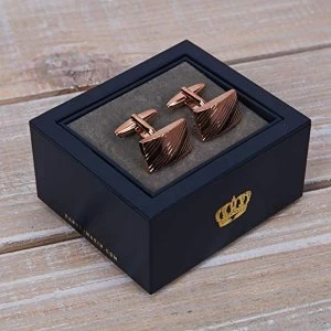 image of Harvey Makin Rose Gold Finish Cufflinks