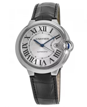 image of Cartier Ballon Bleu 42mm Automatic Leather Strap Mens Watch W69016Z4 W69016Z4