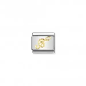 Image of Nomination Composable Classic Music 18K Gold Treble Clef Link 030117/08