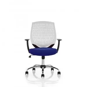 Image of Dura White Back Bespoke Colour Seat Stevia Blue KCUP1705