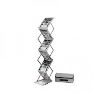 image of Deflecto A4 Folding Stand Double Sided With Carry Case Silver DE36100