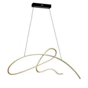 image of Sign Integrated LED Pendant Ceiling Light Gold