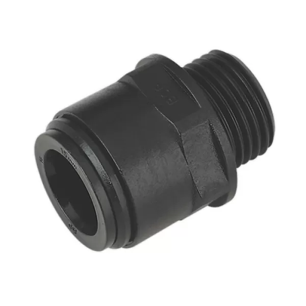 Image of Genuine SEALEY CAS15SA Straight Adaptor 15mm 1/2BSP Pack of 2