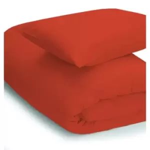 Image of Easy Care Minimum Iron Duvet Cover Super King Terracotta
