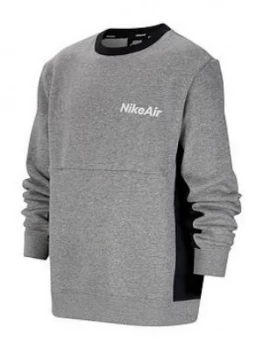 image of Nike Older Boys Air Long Sleeve Crew - Grey