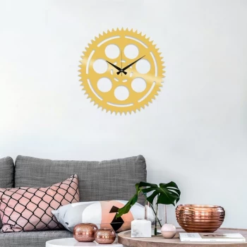 Metal Wall Clock 9 - Gold Gold Decorative Metal Wall Clock