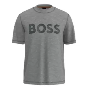 image of Boss Boss Denim Logo Tee Mens - Grey