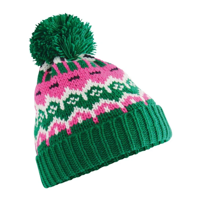 Image of Beechfield Mens Retro Skiing Beanie in Green Green Male One Size