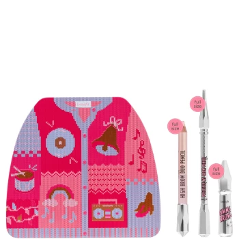 Image of benefit Jingle Brows Eyebrow Pencil, Eyebrow Gel and Highlighting Pencil Gift Set (Various Shades) - 3 Warm Light Brown
