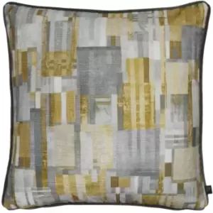 image of Prestigious Textiles Gisele Polyester Filled Cushion Polyester Cotton Linen Viscose Amber