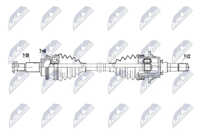 Image of NTY NPW-MZ-126 Drive shaft Rear Axle Right Drive Shaft (13)