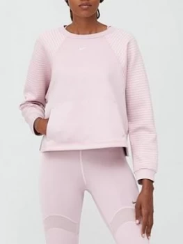 Image of Nike Training Pro Lux Sweatshirt - Pink, Size L, Women