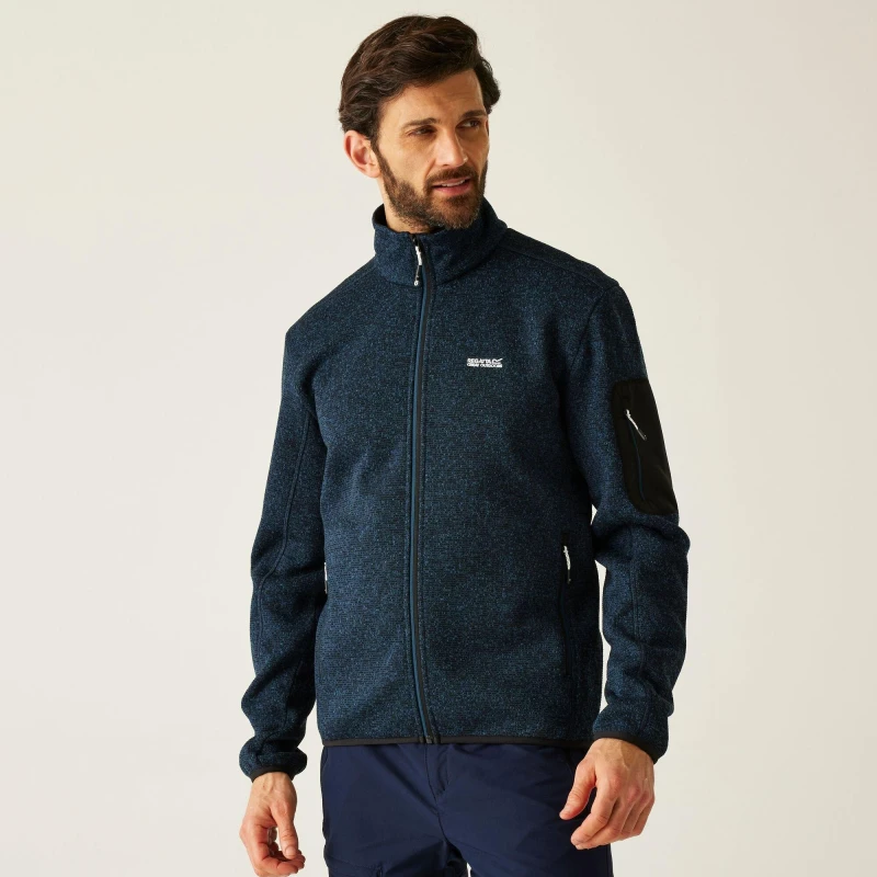 Image of Regatta Regatta Men Newhill Insulating Stretch Full-Zip Fleece in Blue Size: 4X-Large Blue 4XL Male 5063516241508