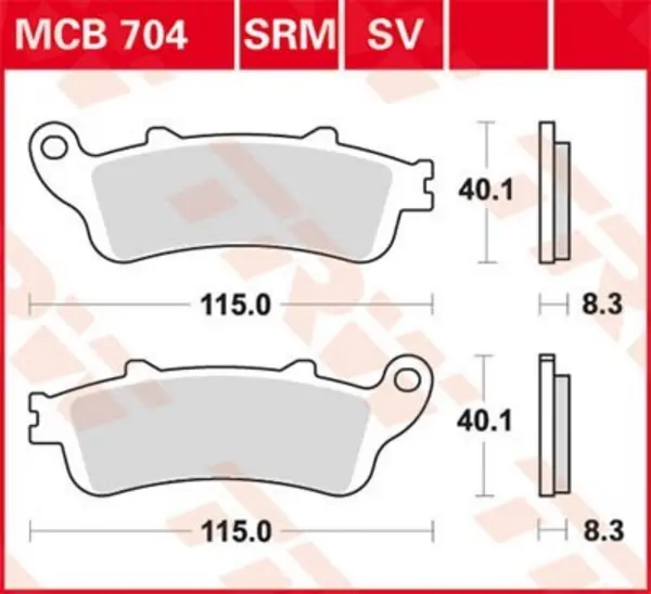 Image of TRW Organic Allround MCB704 Brake pad set Brake Pad Set, disc brake (402)