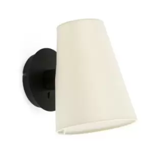 image of Faro LUPE - Wall Light with Shade Black, E27