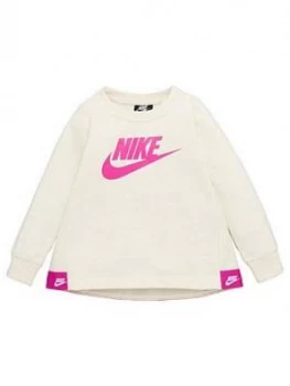 image of Nike Sportswear Younger Girls Futura Crew Neck Sweat - Cream