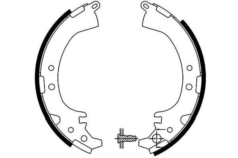 Image of KAVO PARTS Brake Shoe Set KAVO PARTS KBS-9930