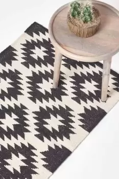 Image of Zurich Handwoven Cotton Pattern Kilim Hall Runner, 66 x 200 cm