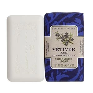 image of Crabtree & Evelyn Vetiver and Juniperberry Triple Milled Soap 158g