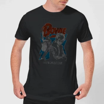 Image of David Bowie 72 Tour Mens T-Shirt - Black - 3XL - Black