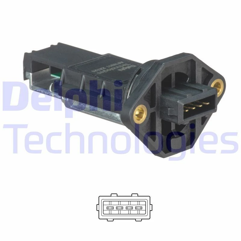 Image of DELPHI Mass air flow sensor DELPHI AF10311-12B1