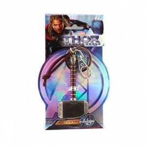 image of Marvel Thor Hammer Coloured Pewter Key Chain