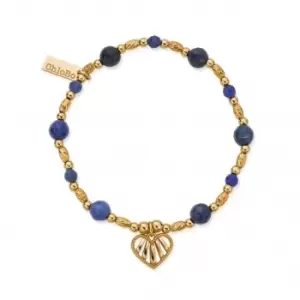 image of Gold Heart Of Dreams Sodalite Bracelet GBSBC3345