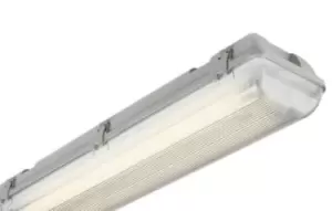 Image of RS PRO 116 W Fluorescent Batten Light, 230 V Batten Emergency, 2 Lamp, Anti-corrosive, 1.56 m Long, IP65