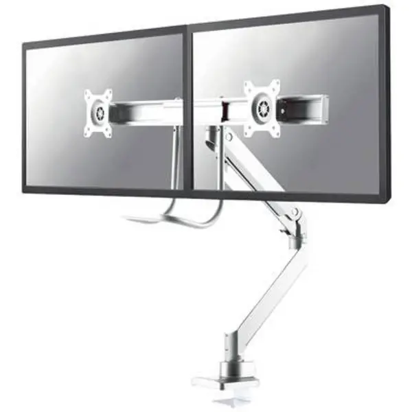 image of Neomounts NM-D775DXWHITE 2x Monitor desk mount 25,4cm (10) - 81,3cm (32) Swivelling, Swivelling, Tiltable