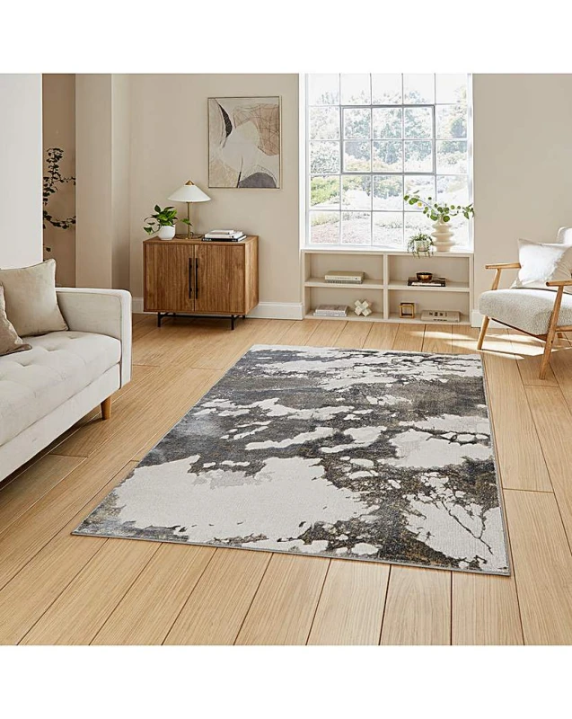 Image of Think Rugs Think Rugs Tidal Rug Silver/Grey - Think Rugs - Size: 200X290 Silver/Grey 200X290 RT37104