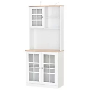 Image of HOMCOM Sideboard 835-209V01 MDF White 370 mm x 800 mm x 1830 mm