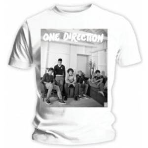 Image of One Direction Band Lounge Black & White Skinny TS: Large