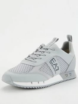 Image of Emporio Armani EA7 Logo Runner Trainers Grey Size 11 Men