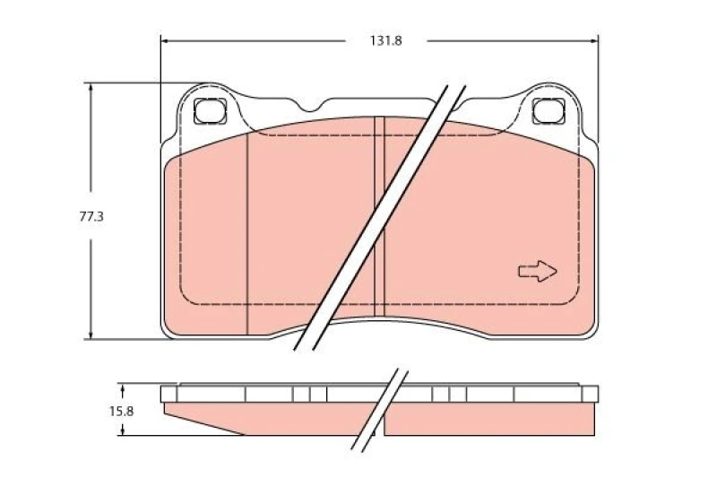 Image of Brake pad set TRW GDB2453