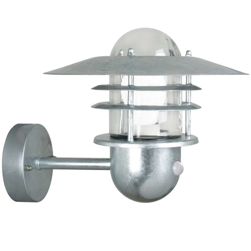 Image of Nordlux Agger Outdoor Galvanized steel Coastal/Marine Safe Silver Mains Powered, IP54 Silver Unisex