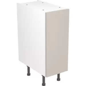 Image of Kitchen Kit Flatpack Slab Kitchen Cabinet Base Unit Super Gloss 300mm in Light Grey MFC