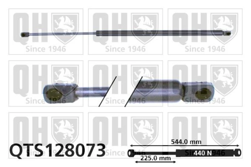 Image of QUINTON HAZELL Tailgate strut QUINTON HAZELL QTS128073