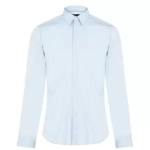 Image of Ted Baker Islass Long Sleeve Slim Fit Shirt - Blue